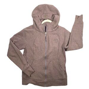 Lululemon Women's Scuba heavy full Zip-Up Hoodie lavender gray color women’s 12